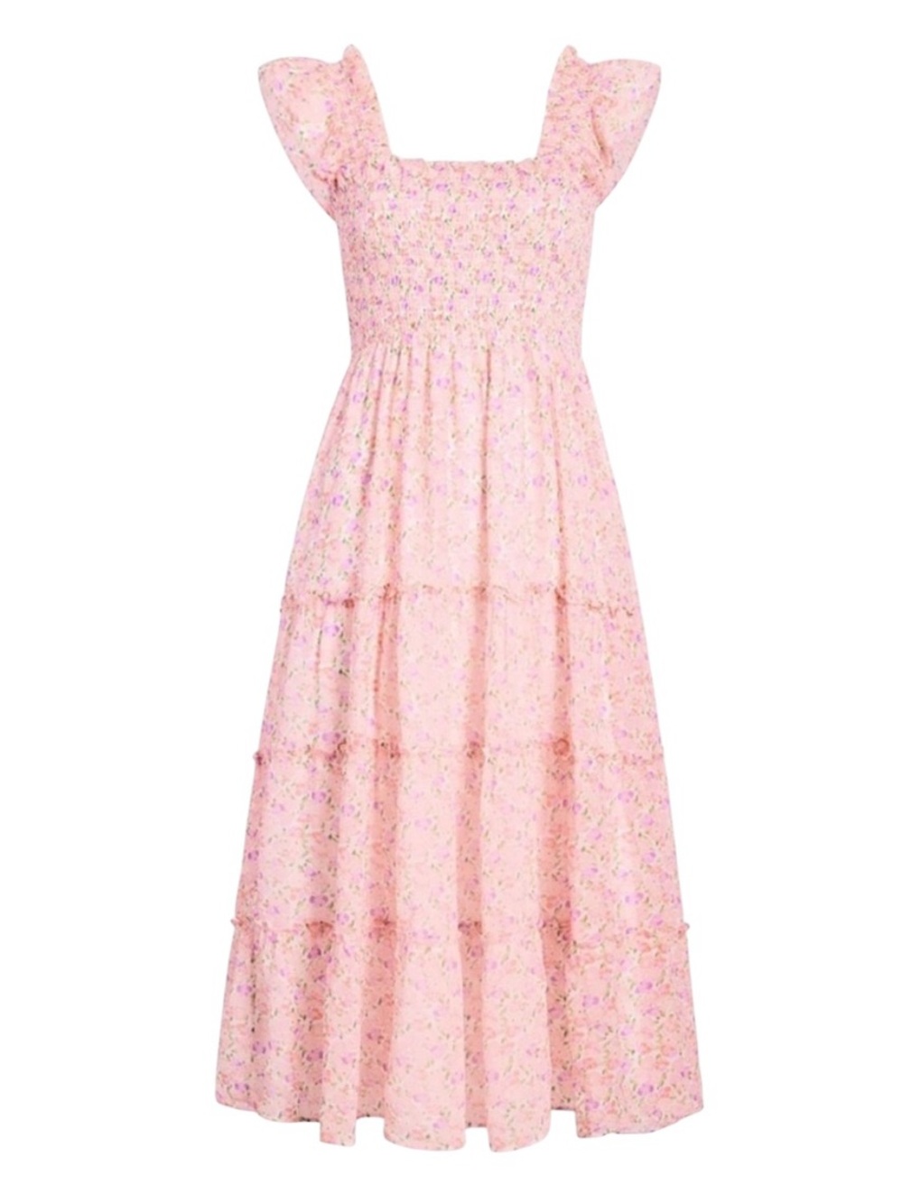Hill House Ellie Nap Dress. Pansy Georgette Floral. S. EUC